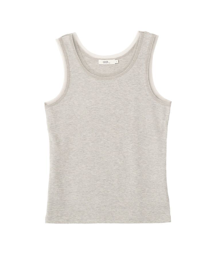 earth music&ecology「エッジチュールラメテレコタンクトップ」|インナー|
