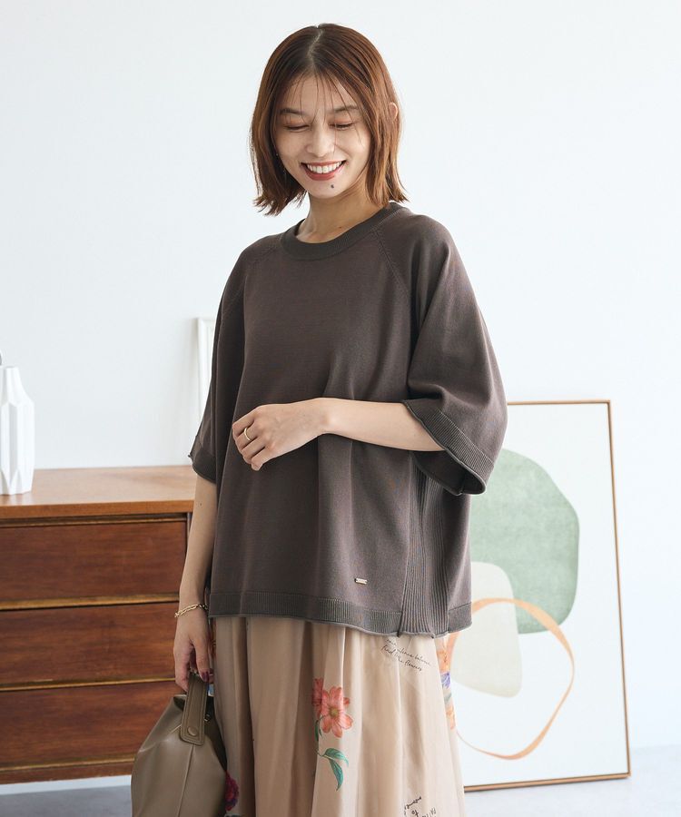 Green Parks「トレーナー風ニットプルオーバー」|ニット・セーター|