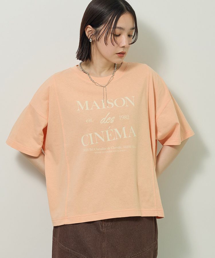 Green Parks「アソートロゴ切替Tシャツ」|Tシャツ・カットソー|Orange
