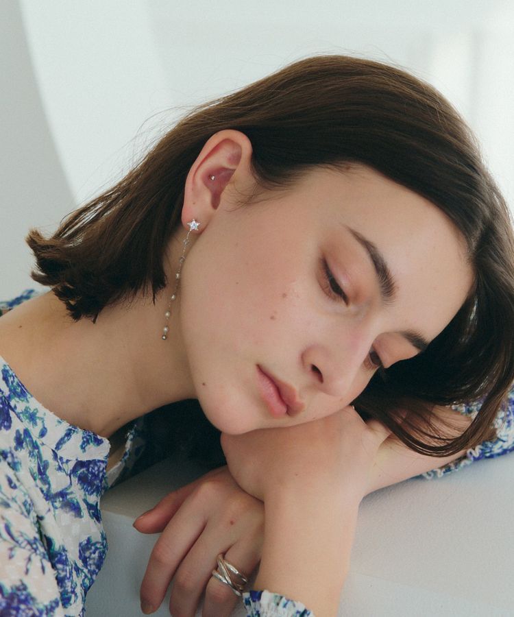 YECCA VECCA「2wayパールキャッチスターピアス」|ピアス|