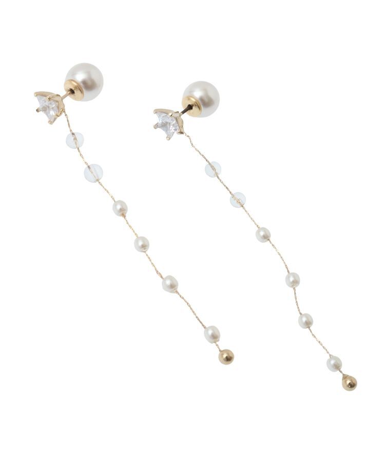 YECCA VECCA「2wayパールキャッチスターピアス」|ピアス|