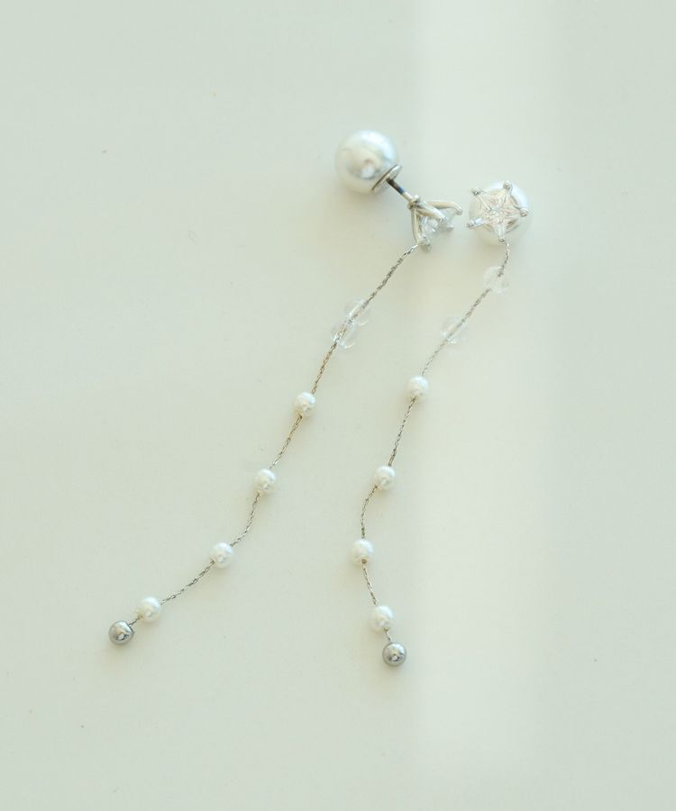 YECCA VECCA「2wayパールキャッチスターピアス」|ピアス|