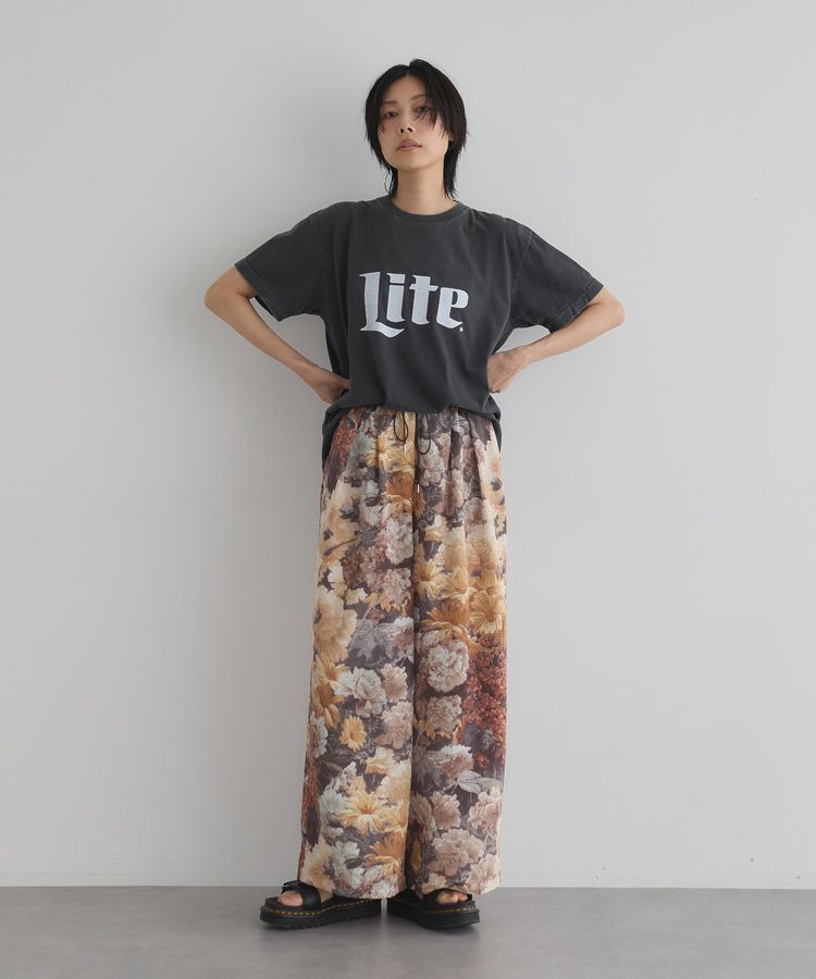GARAGE OF GOOD CLOTHING「【日本製】ダークフラワープリントドロストワイドパンツ」|その他|