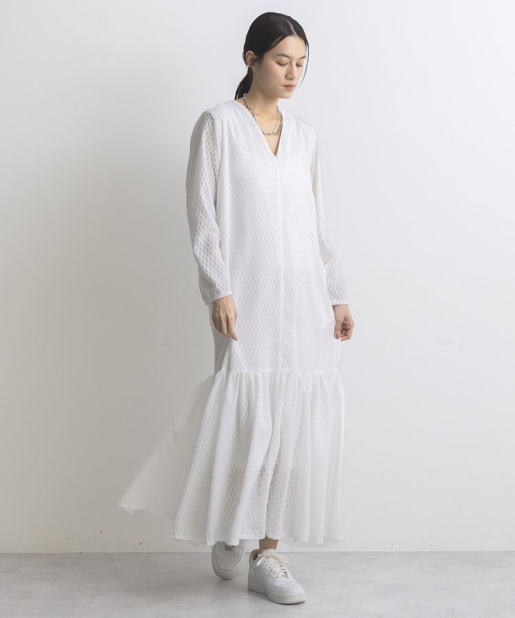GARAGE OF GOOD CLOTHING「【TORRAZZO DONNA】Sheer JQ Dress」|ワンピース|Off White