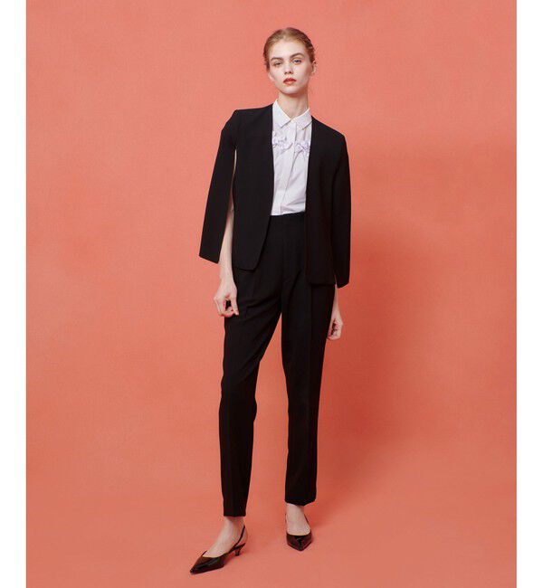 LOULOU WILLOUGHBY「◇ 【LOULOU WILLOUGHBY】リトルブラックケープジャケット」|ノーカラージャケット|