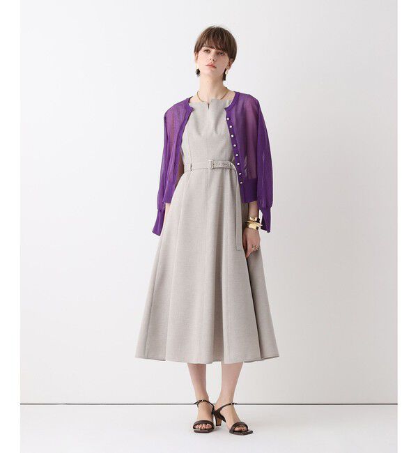 allureville「スクウェアデザインフレアーワンピース」|ワンピース|