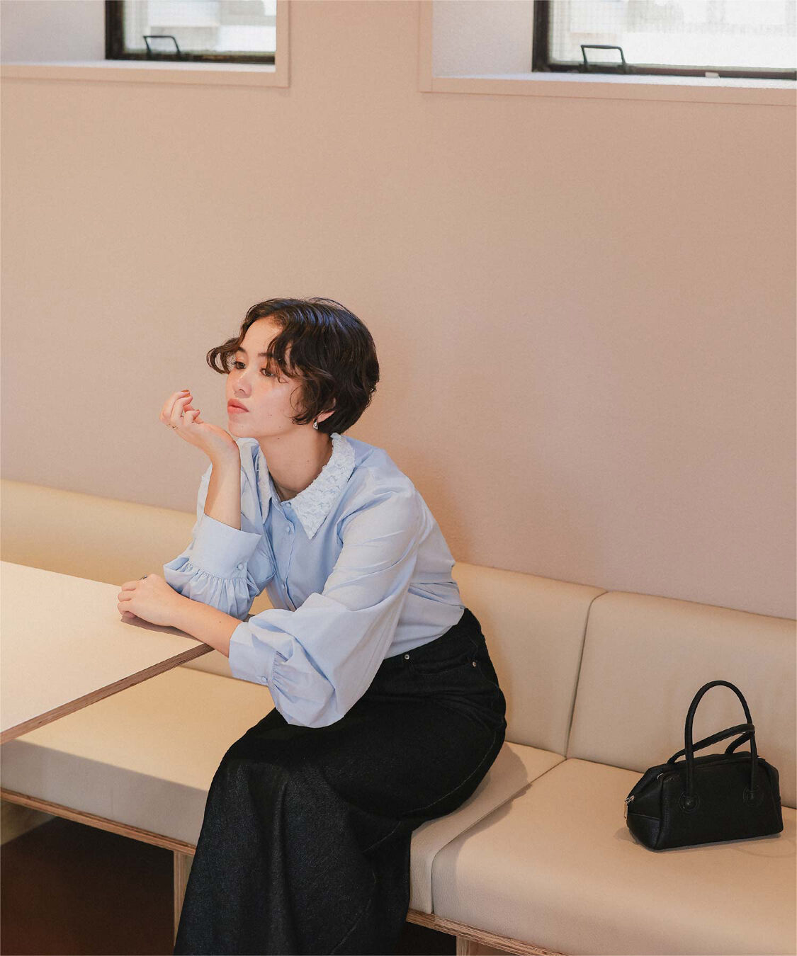 titivate「レース襟付デザインシャツ」|シャツ・ブラウス|