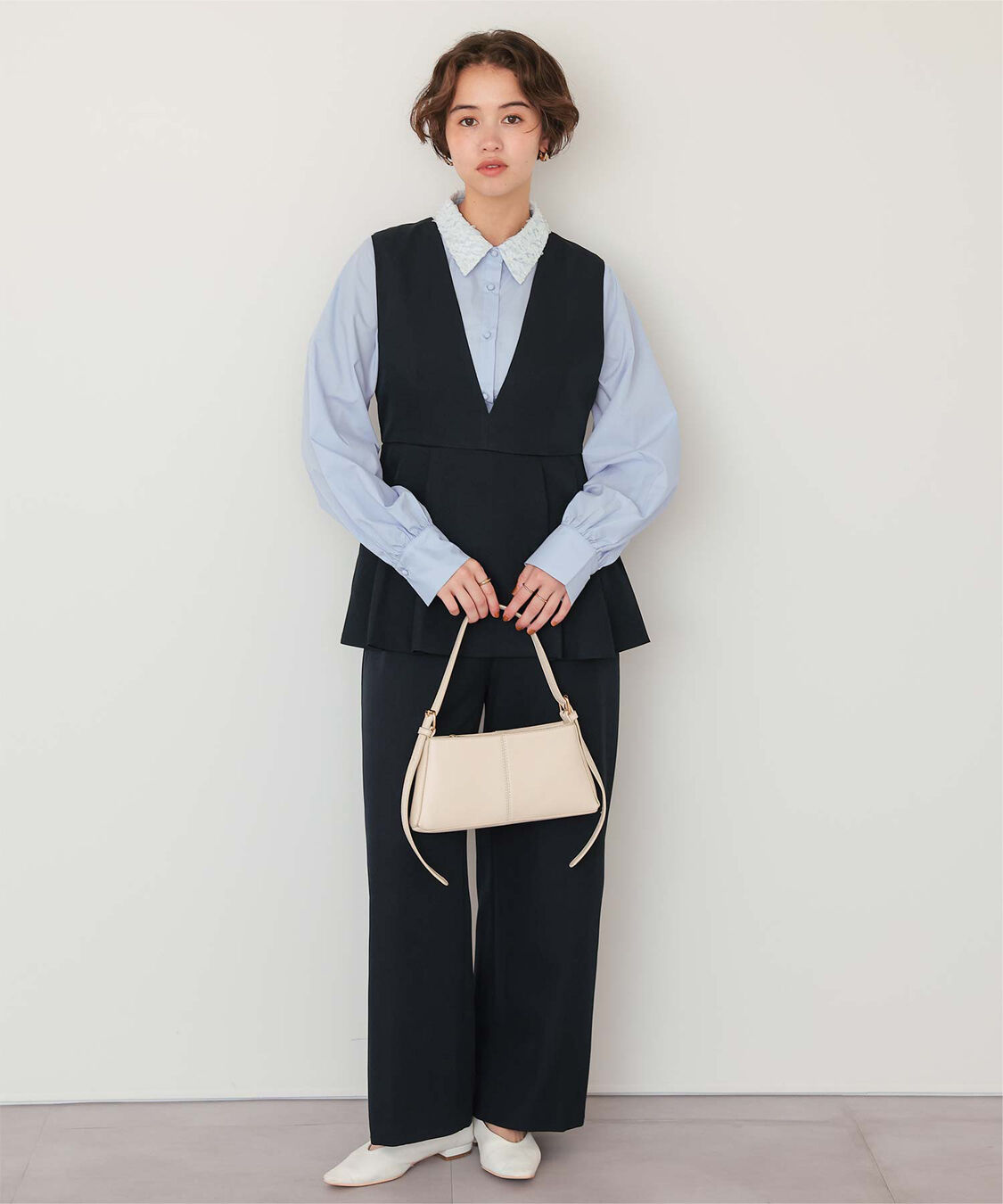 titivate「レース襟付デザインシャツ」|シャツ・ブラウス|