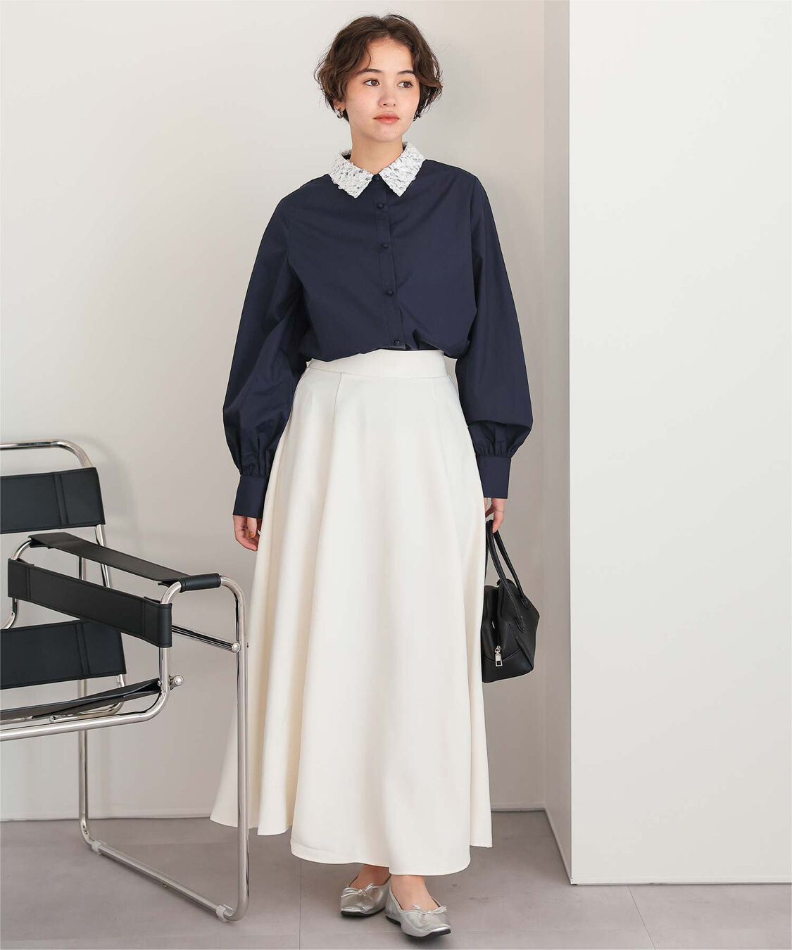 titivate「レース襟付デザインシャツ」|シャツ・ブラウス|