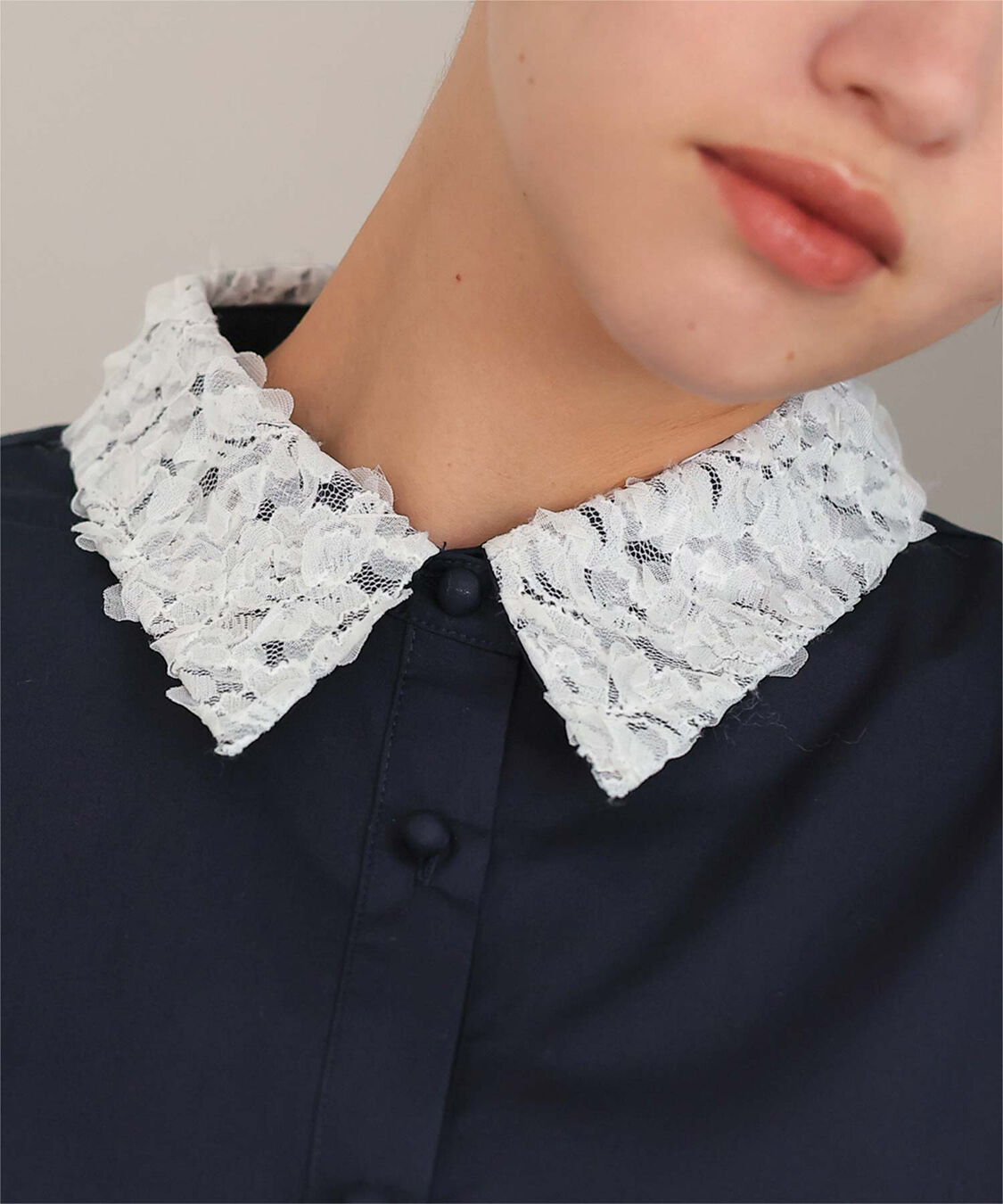 titivate「レース襟付デザインシャツ」|シャツ・ブラウス|