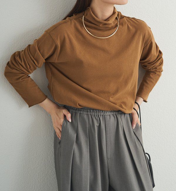  「【25AW新色登場！】コットンシアーハイネックカットソー」|Tシャツ・カットソー|