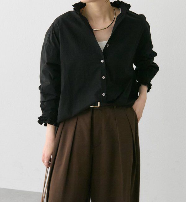  「襟袖プリーツブラウス」|シャツ・ブラウス|