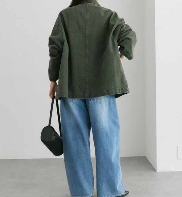  「フェイクレザー襟カバーオールジャケット」|テーラードジャケット|