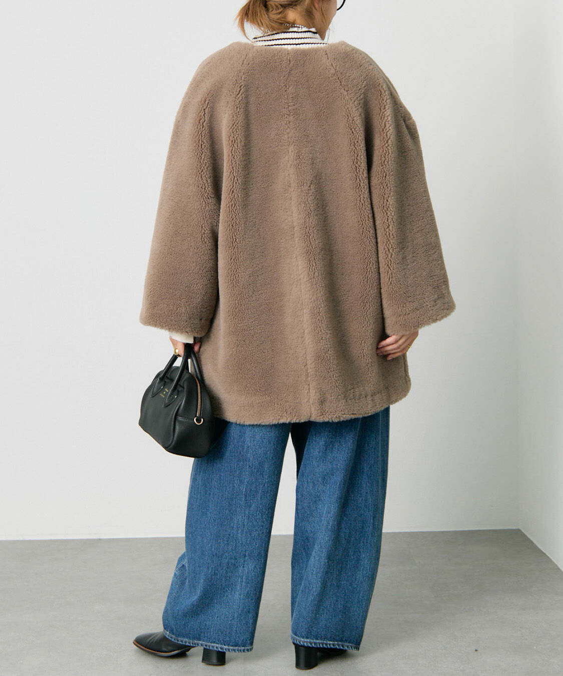  「リサイクルボアノーカラーコート」|ノーカラーコート|