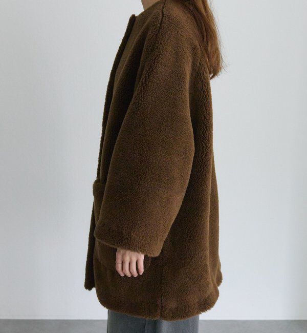  「リサイクルボアノーカラーコート」|ノーカラーコート|