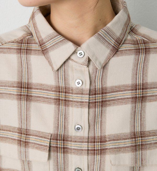  「ダブルポケット起毛チェックシャツ」|シャツ・ブラウス|
