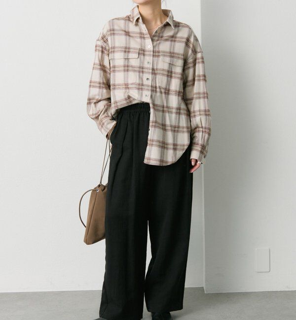  「ダブルポケット起毛チェックシャツ」|シャツ・ブラウス|