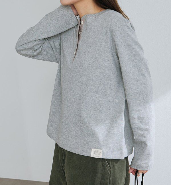  「スムース起毛2WAYヘンリーネックカットソー」|プルオーバー|