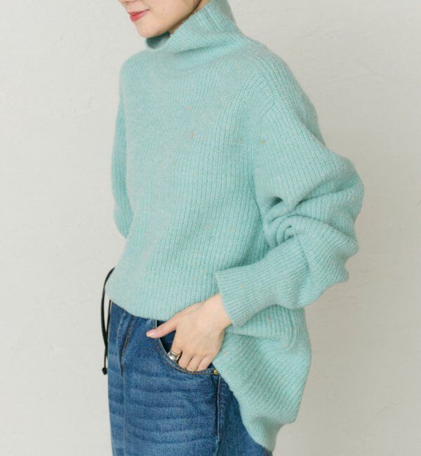  「ネップハイネックニットプルオーバー」|キャミソール|ミント
