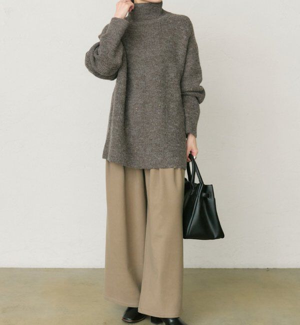  「ネップハイネックニットプルオーバー」|キャミソール|