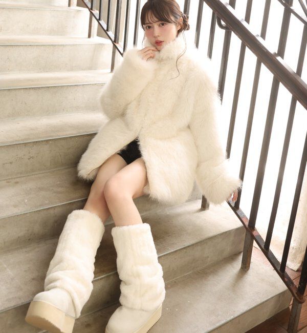  「ミドルフェイクファージャケット」|ダウンベスト・ベスト|