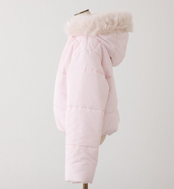  「ファー付きショートフェイクダウン」|ダッフルコート|