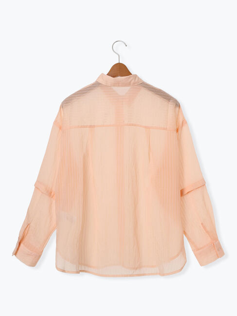 Lugnoncure「袖取り外しシアーシャツ」|シャツ・ブラウス|