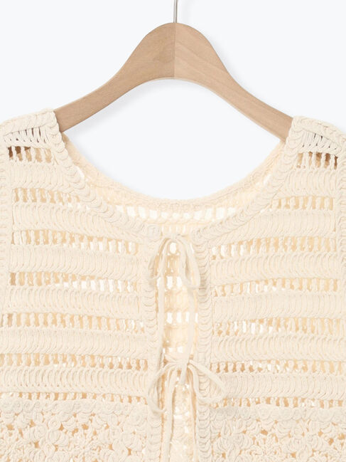 Samansa Mos2「前後2WAYクロシェベスト」|ダウンベスト・ベスト|