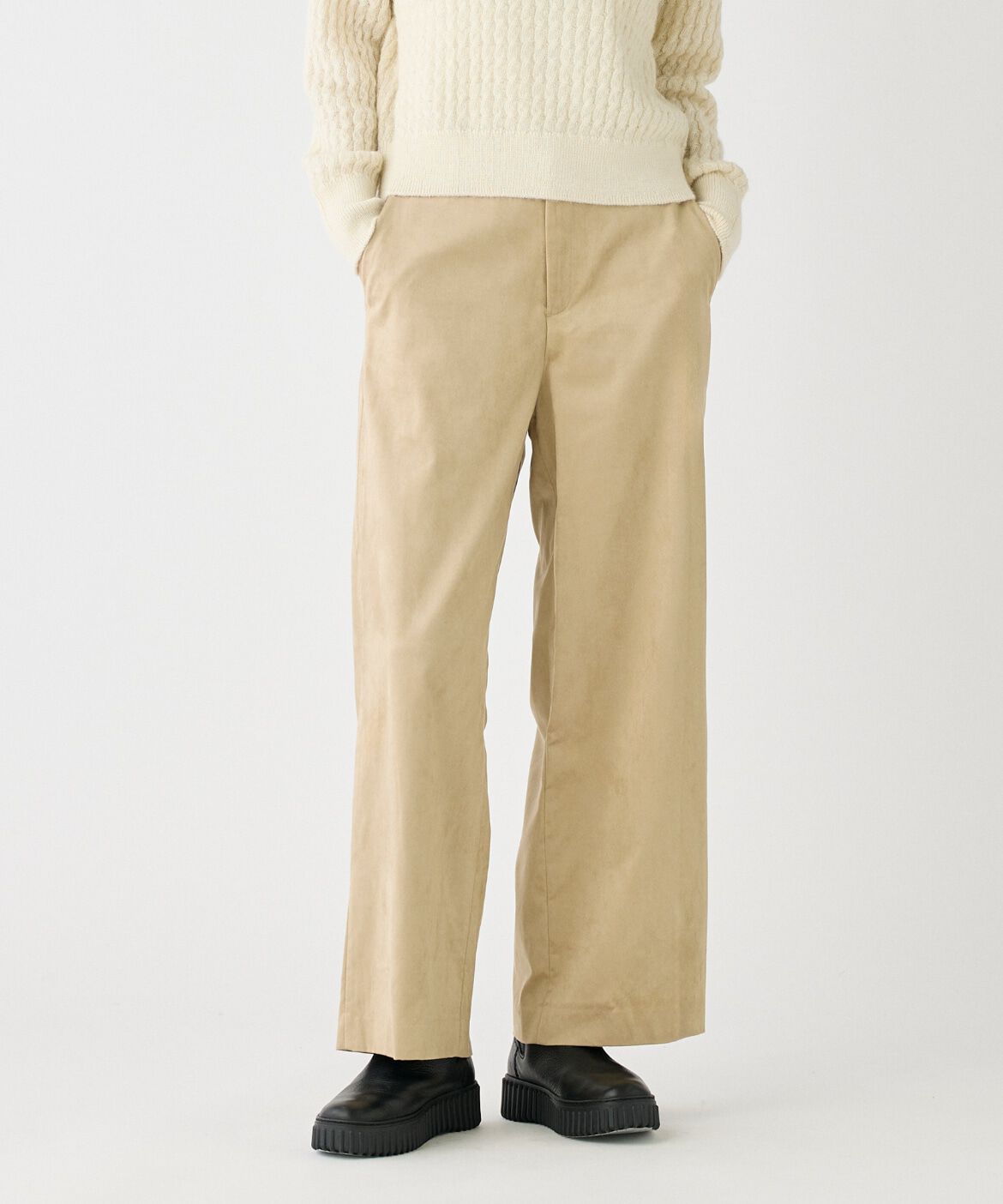DAY by DAY it&rsquo;s international「スエード調セミワイドパンツ《KOMASUEDE》」|その他|ベージュ2