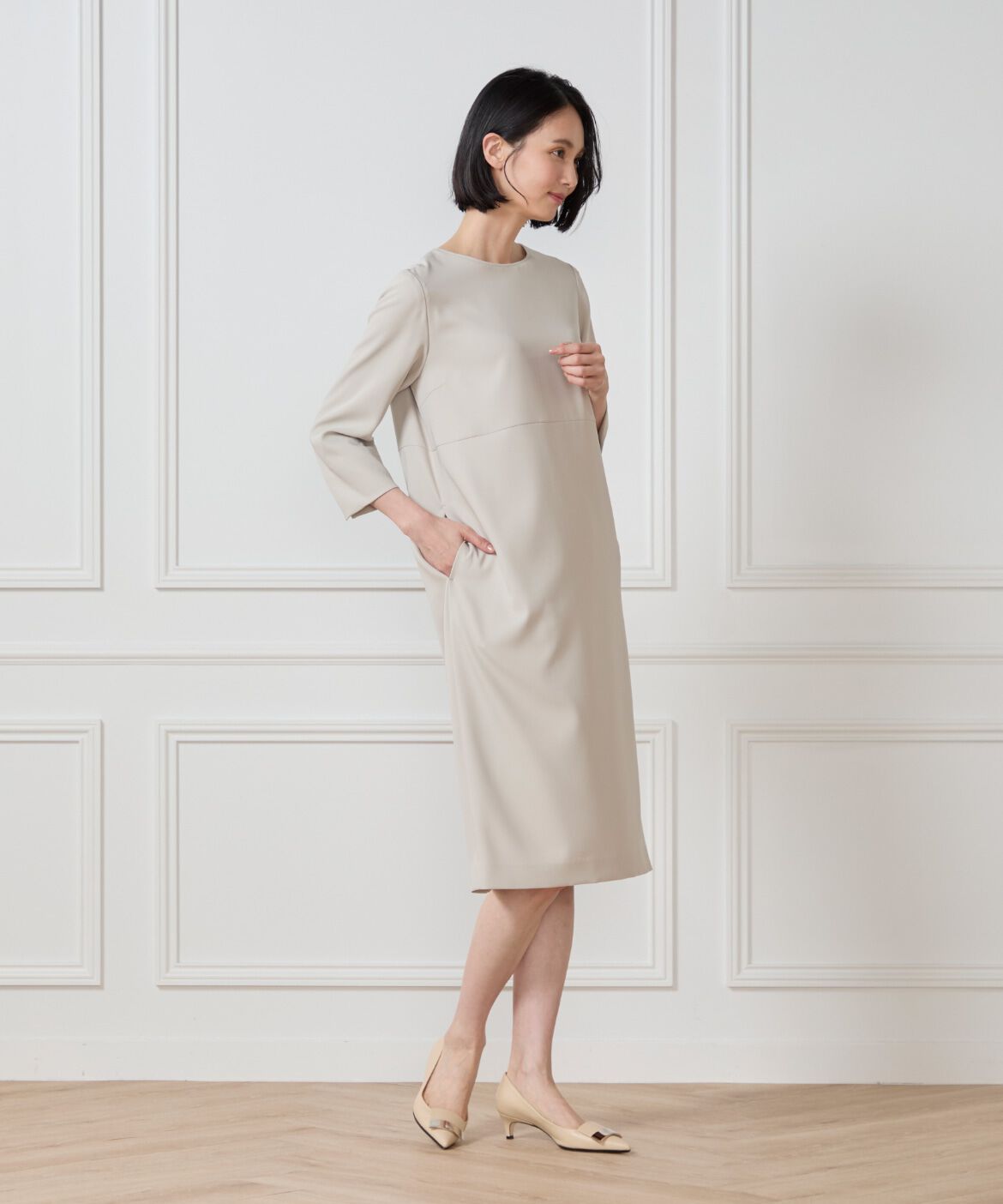 7-IDconcept.「7分袖ワンピース」|ワンピース|