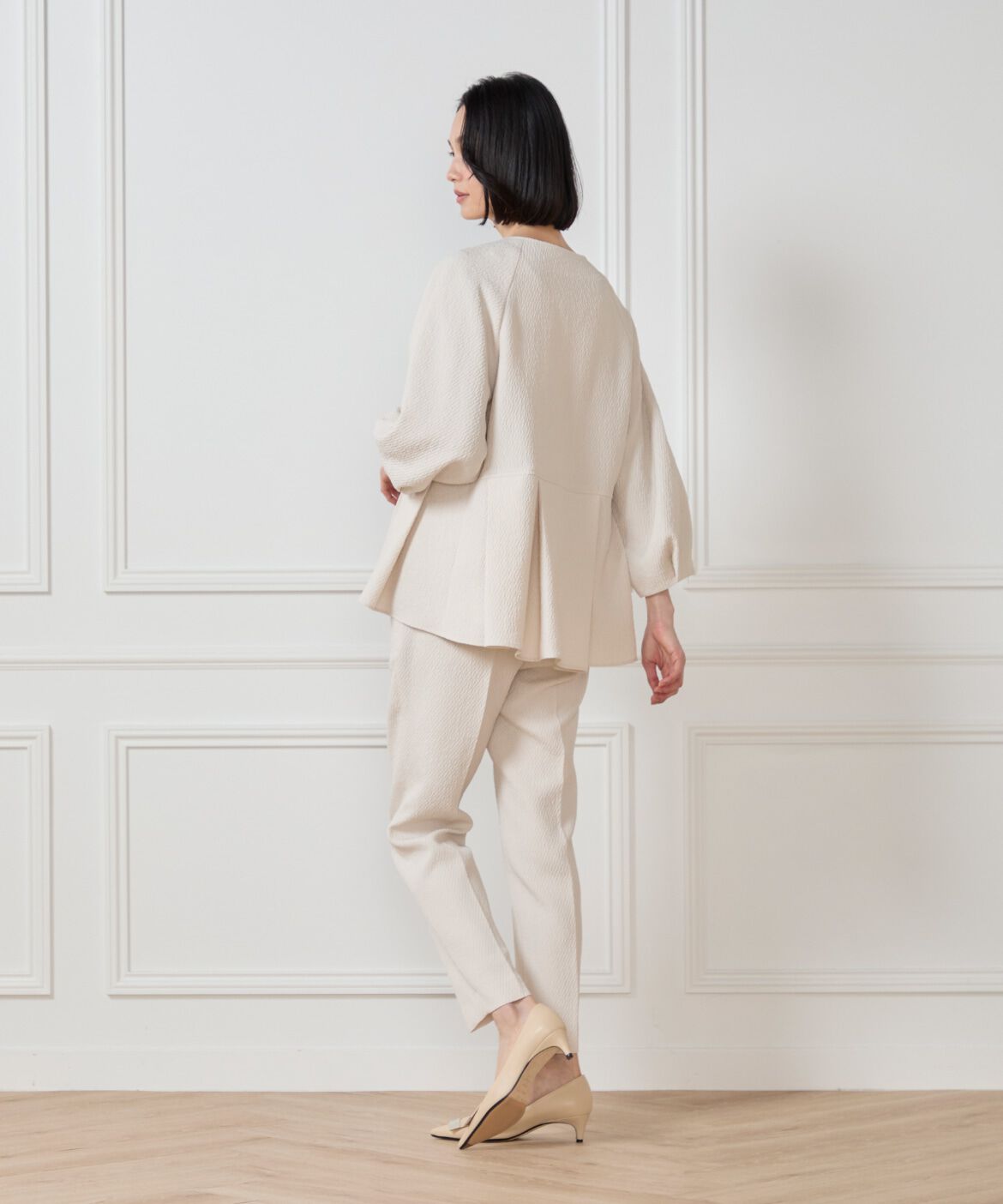 7-IDconcept.「フクレジャカード センタープレスパンツ」|スラックス|