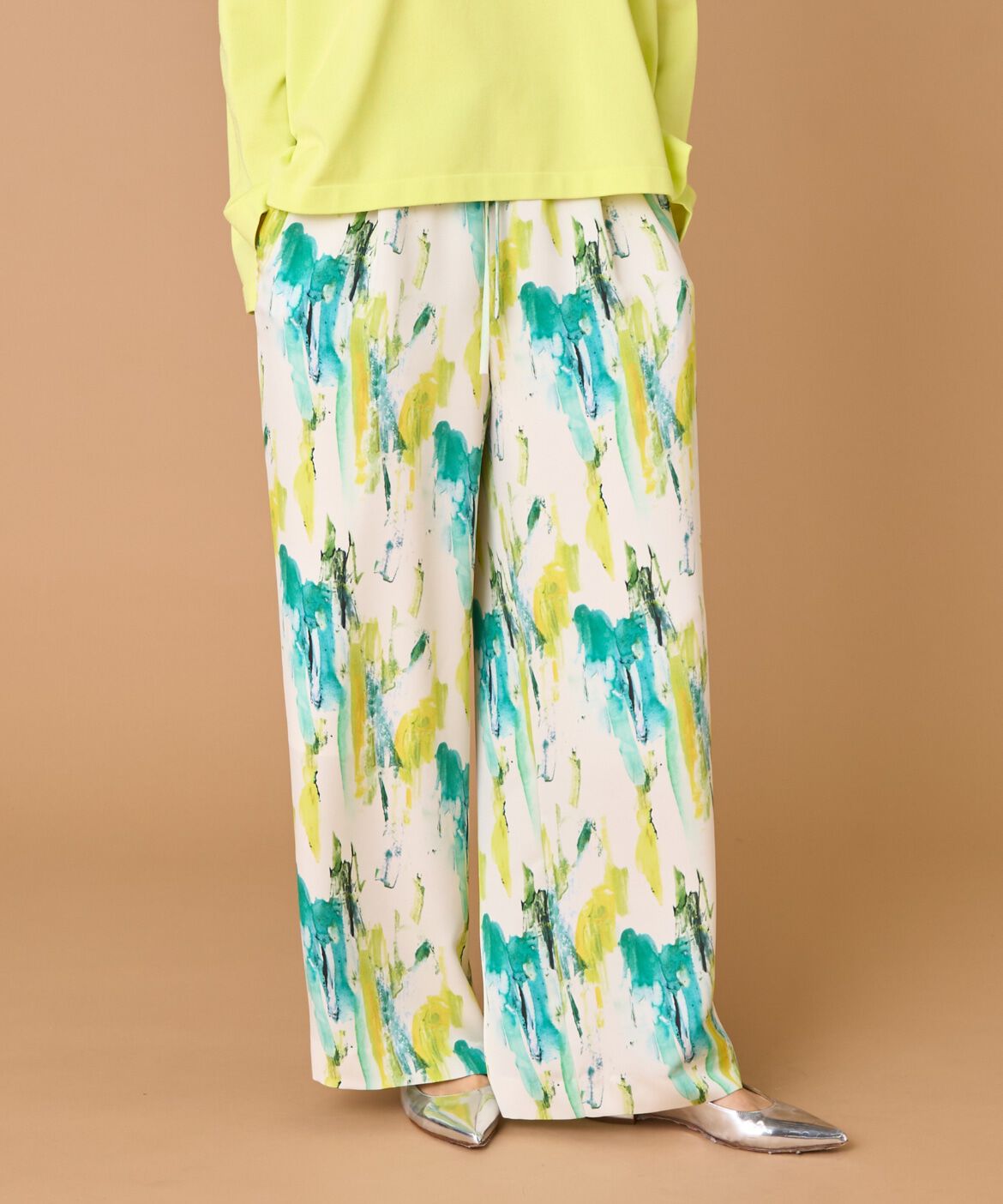 INED「《大きいサイズ》プリントワイドパンツ」|その他|