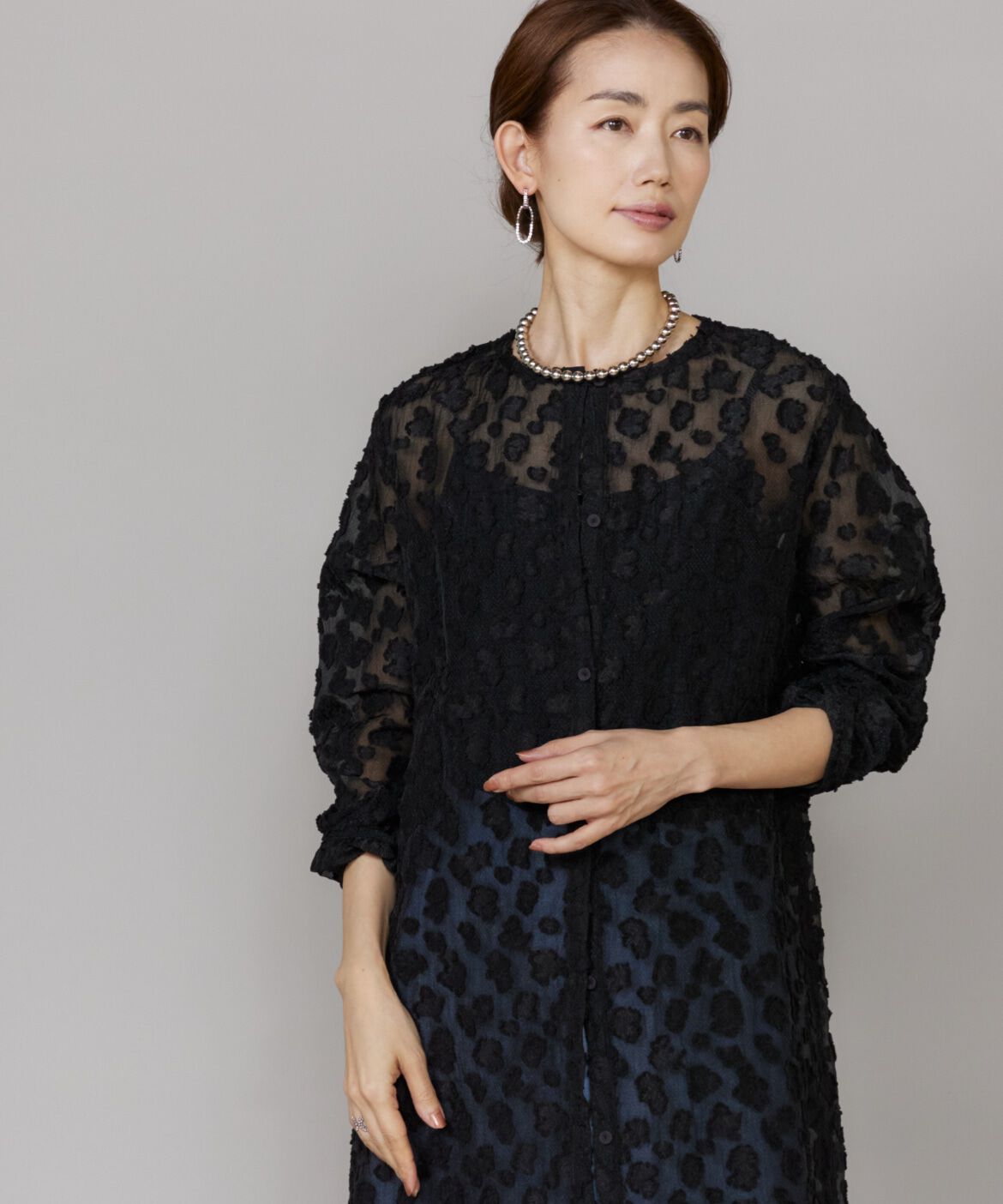 Le Souk「カットジャカードワンピース」|ワンピース|