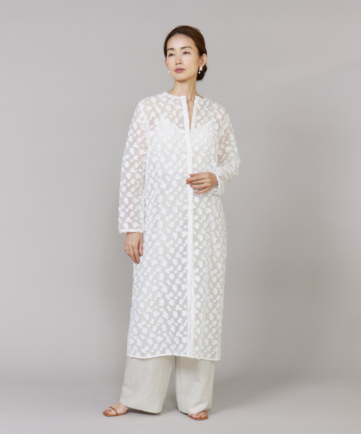 Le Souk「カットジャカードワンピース」|ワンピース|