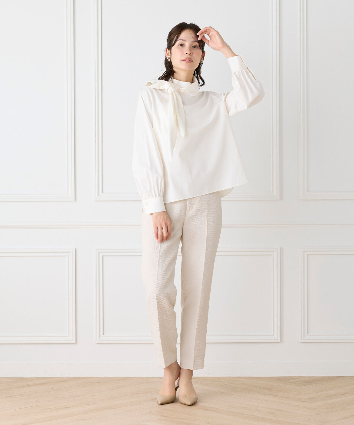 Le Souk「ハイネックボウタイ付きブラウス　」|シャツ・ブラウス|