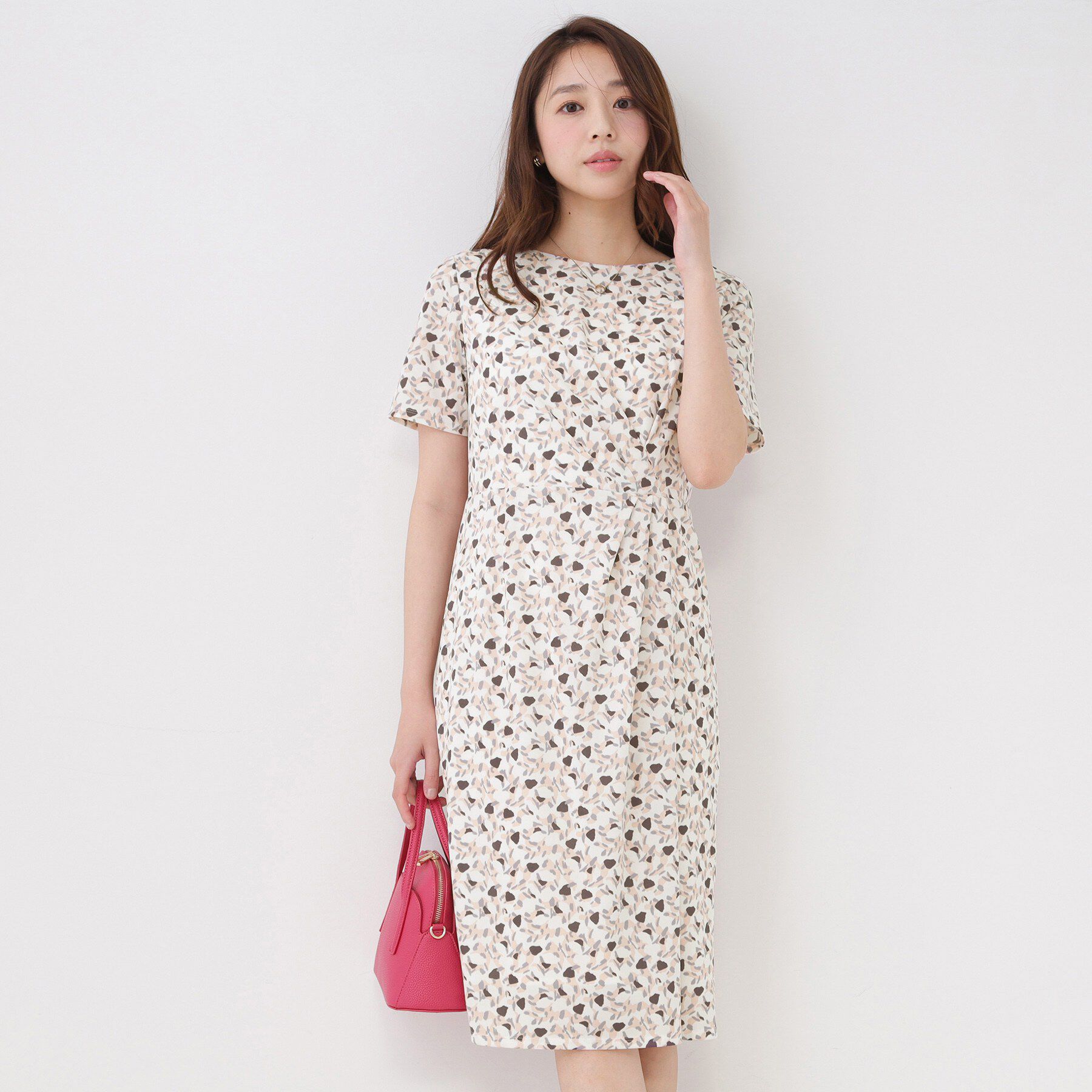 COUP DE CHANCE「【手洗い可／日本製】タック入タイトワンピース」|ワンピース|