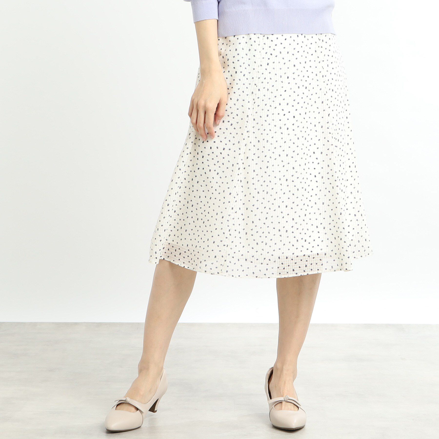 Reflect「【マシンウォッシュ可／セットアップ可能】コツキ柄プリントスカート」|スカート|