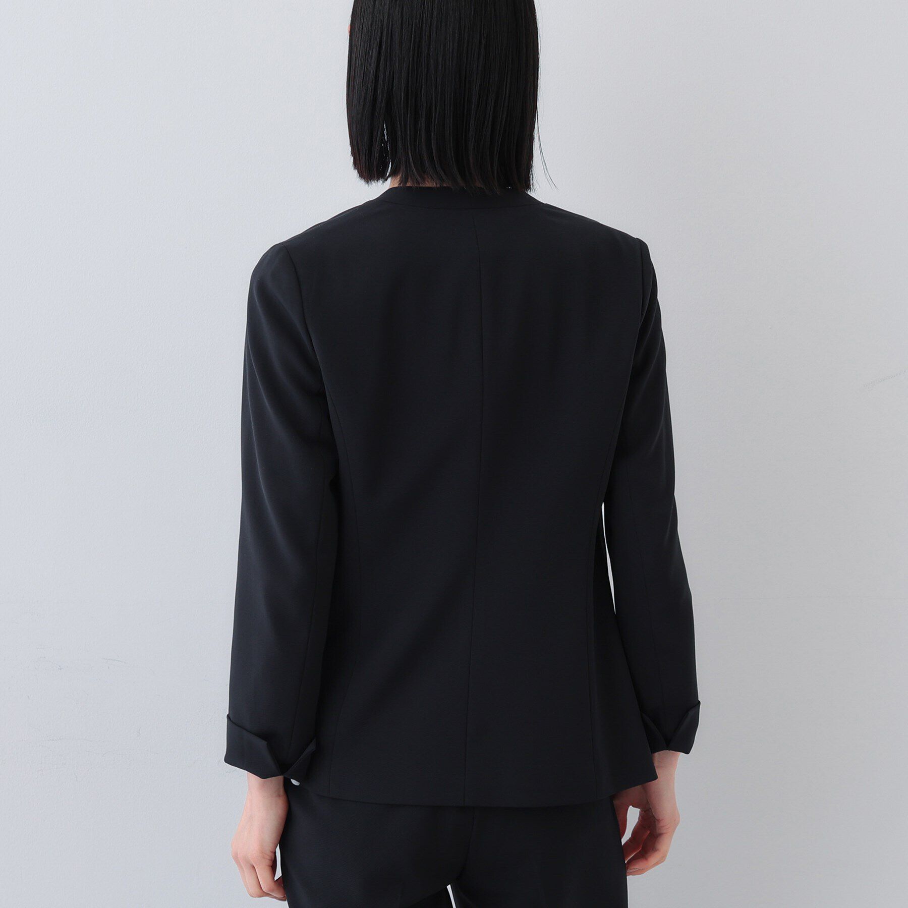 INDIVI「【洗える／UVケア／スーツ】ストレッチノーカラージャケット」|スーツ|
