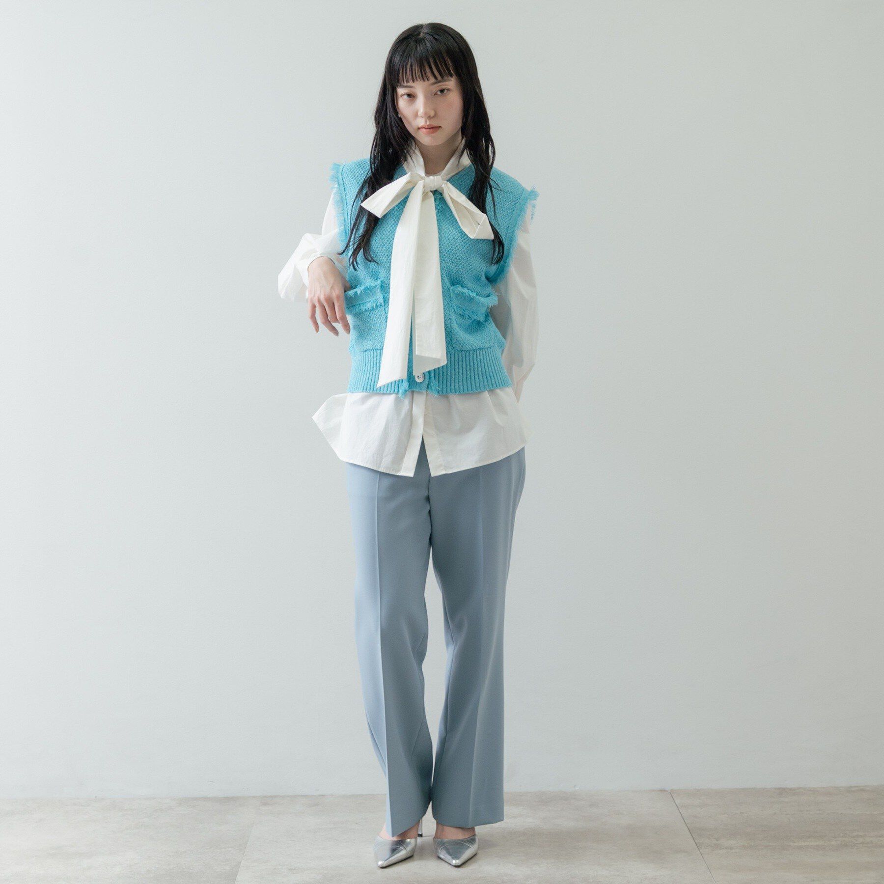 GALLEST「【オケージョン／セレモニー対応】ラメニットベスト」|ベスト・ジレ|