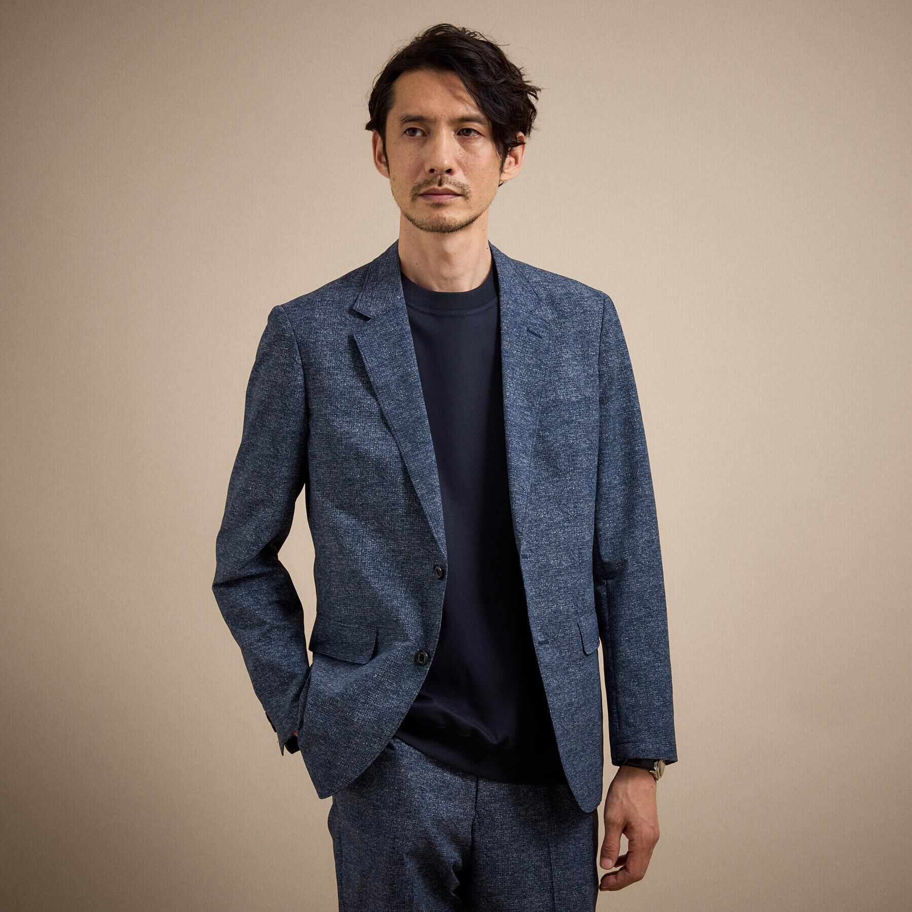 TAKEO KIKUCHI「【抗菌防臭】COOL DOTS（R）ドビープリント ジャケット」|テーラードジャケット|