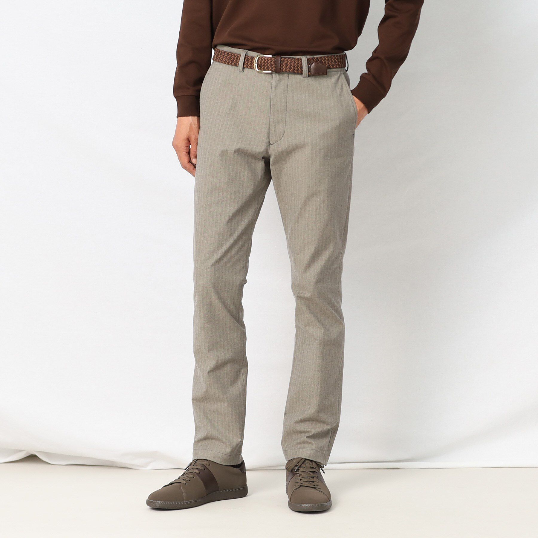 TAKEO KIKUCHI「【Made in JAPAN】播州織 ヘリンボン ストレート パンツ」|その他|