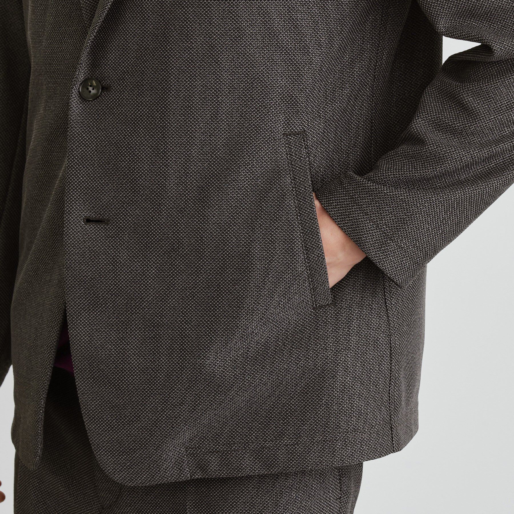 TAKEO KIKUCHI「【尾州織】後染め ドビーメッシュ ショール羽織り」|カーディガン|