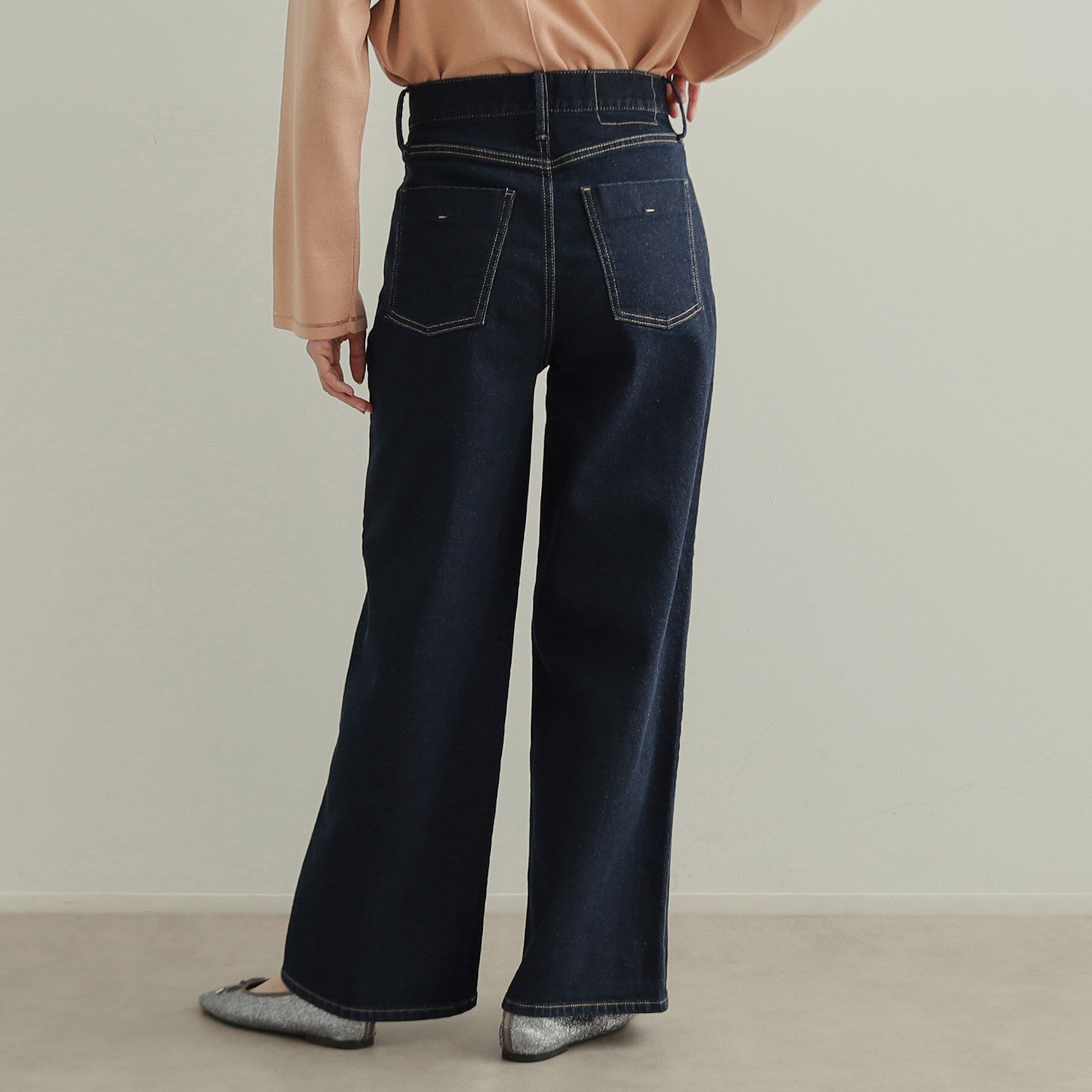 OPAQUE.CLIP「《SS-LLsize》ストレッチバギーデニム【洗濯機洗い可】」|デニム|