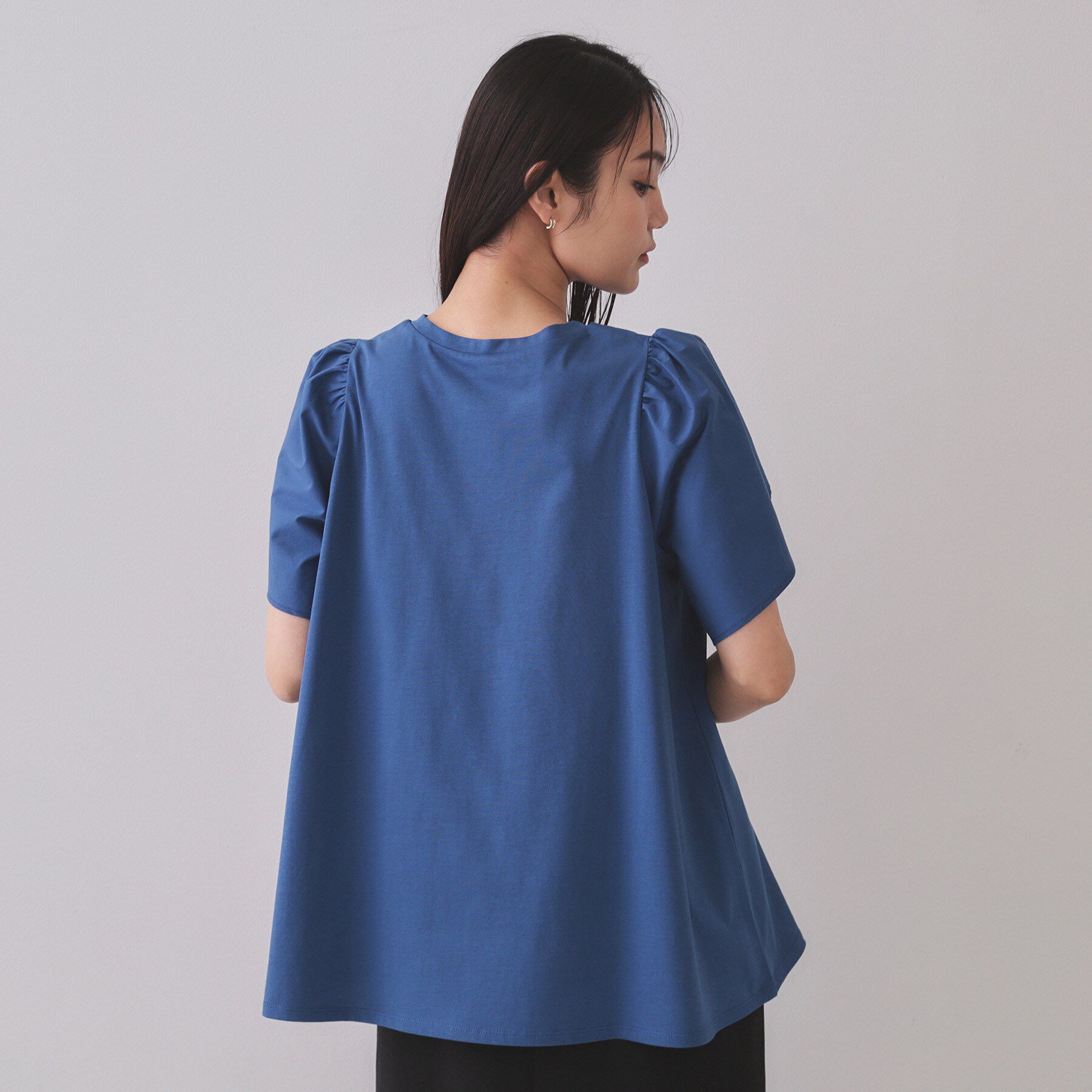 OPAQUE.CLIP「チューリップスリーブドッキングカットソー【洗濯機洗い可/接触冷感】」|Tシャツ・カットソー|