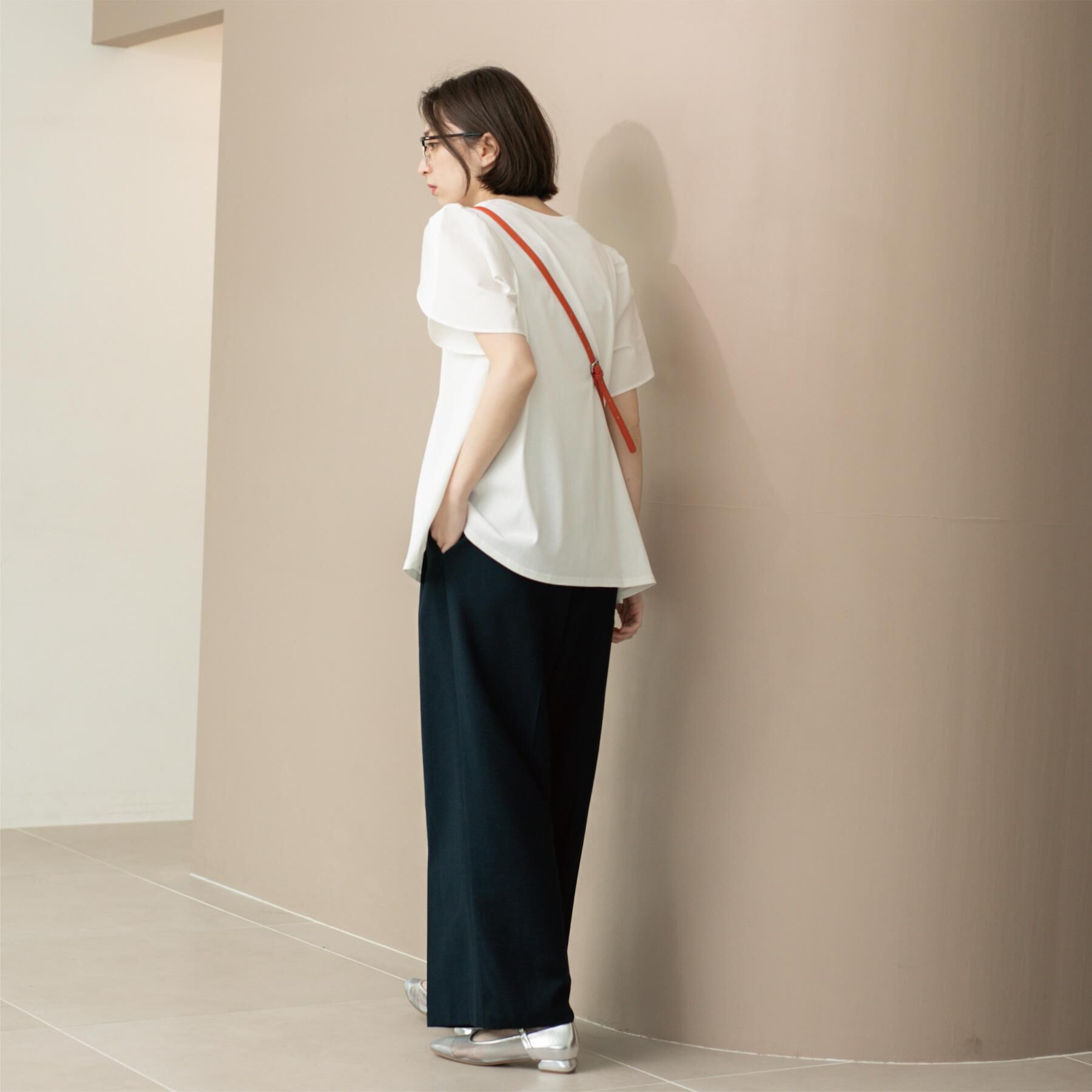 OPAQUE.CLIP「チューリップスリーブドッキングカットソー【洗濯機洗い可/接触冷感】」|Tシャツ・カットソー|