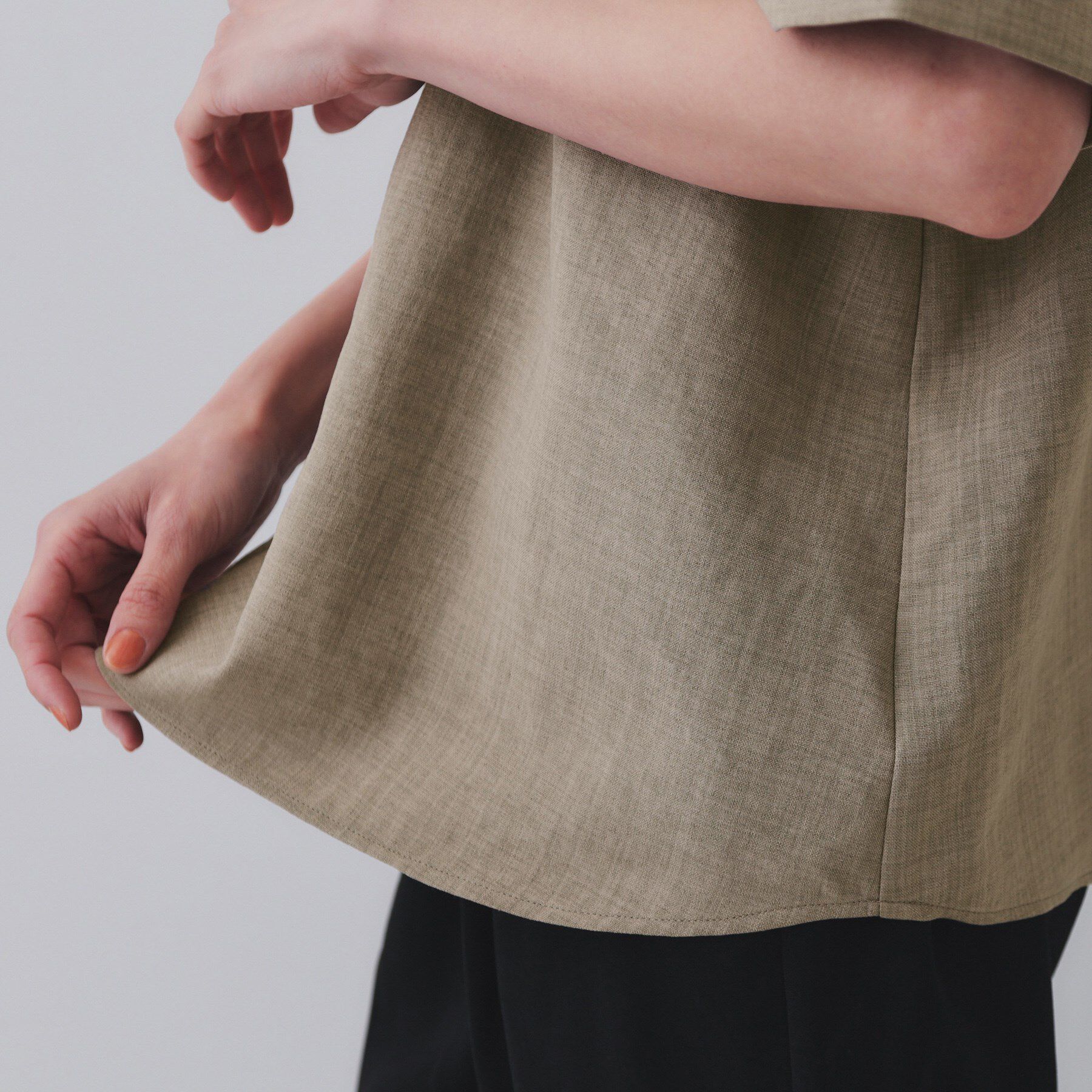 OPAQUE.CLIP「タックボリュームスリーブブラウス【洗濯機洗い可】」|シャツ・ブラウス|