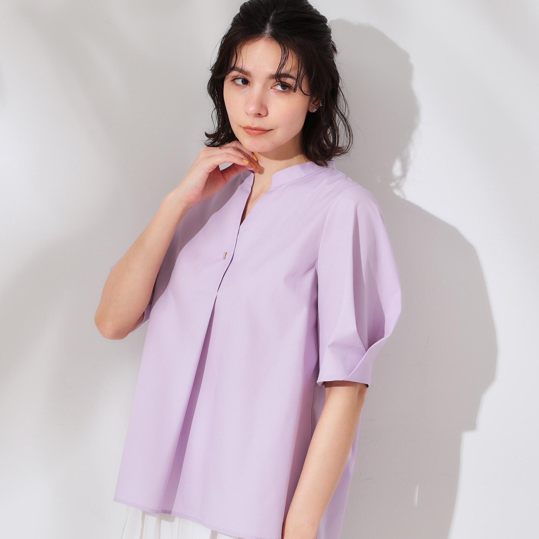 OPAQUE.CLIP「スキッパータックスリーブブラウス【洗濯機洗い可】」|シャツ・ブラウス|