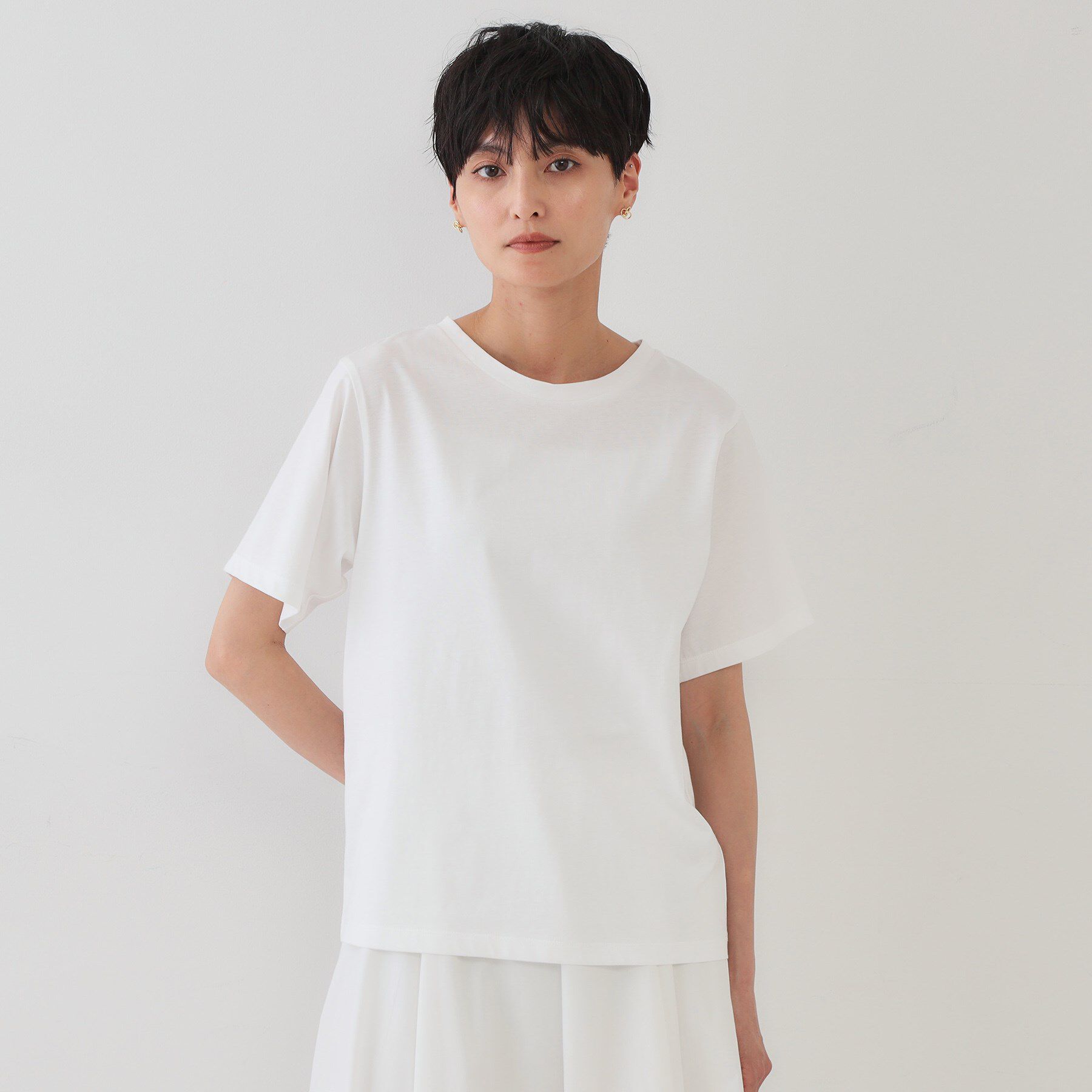 OPAQUE.CLIP「《ツインセット》スパンコールキャミ&times;Tシャツ【洗濯機洗い可】」|その他|