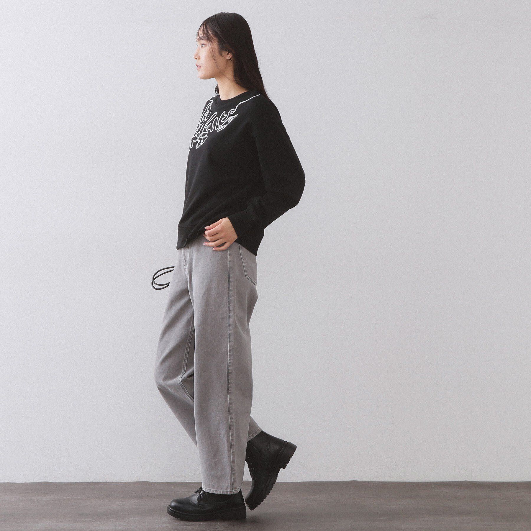 OPAQUE.CLIP「コード刺繍裏毛プルオーバー【洗濯機OK】」|パーカー|