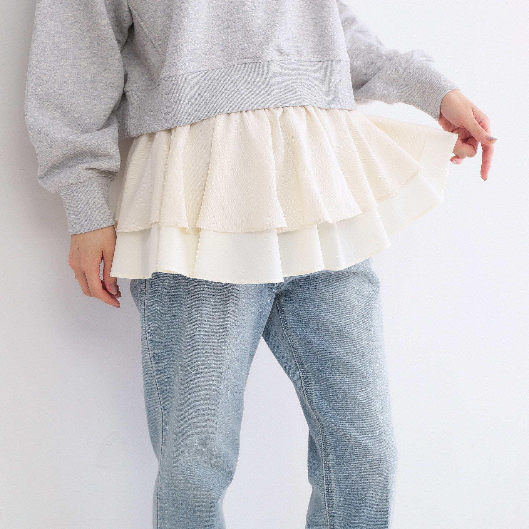 OPAQUE.CLIP「ラッフルフリルケープ【洗濯機OK】」|シャツ・ブラウス|